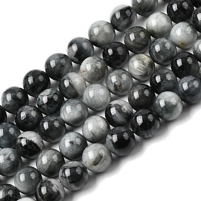 Natural Eagle Eye Stone Beads Strands G-G344-A05-8mm-1
