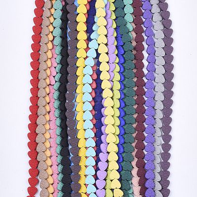 Spray Painted Non-magnetic Synthetic Hematite Beads Strands G-T124-34C-1