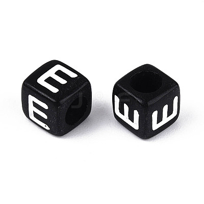Initial Acrylic Horizontal Hole Beads OACR-ZX006-35E-1