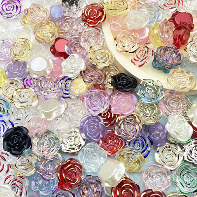 100Pcs Plastic Beads KY-PA0001-07-1