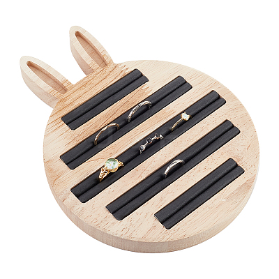 Rabbit Bamboo Ring Displays ODIS-WH0026-12-1