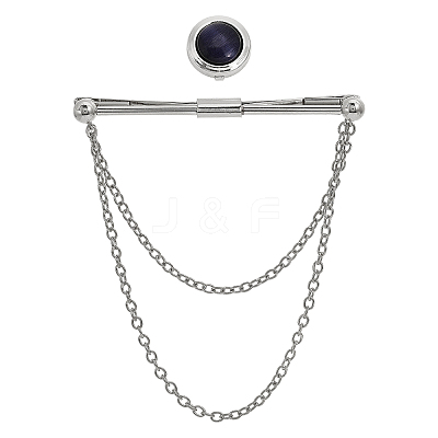 1Pc Brass Hanging Chains Collar Pins Tie Clips DIY-CA0005-89P-1
