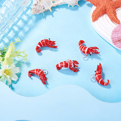 5Pcs Handmade Lampwork Pendants LAMP-TA0002-75A-1