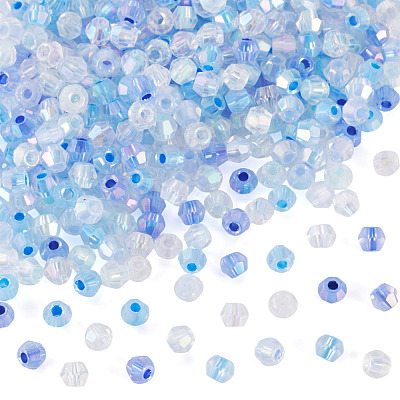 405Pcs Eletroplated Transparent Glass Beads GLAA-TA0003-66A-1