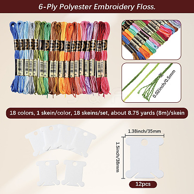 6-Ply Polyester Embroidery Floss OCOR-CY0002-03C-07-1
