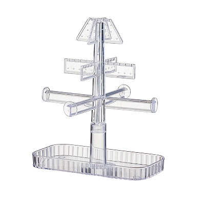Transparent Acrylic Earring Display Towers Stands PAAG-PW0012-47-1