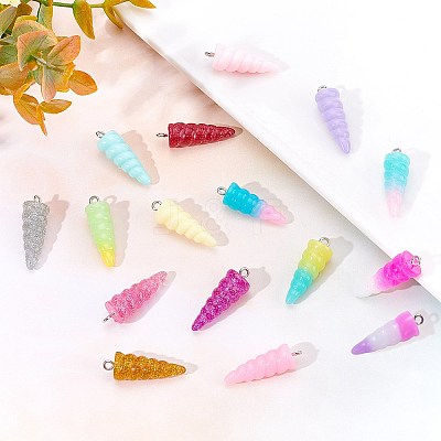 32Pcs Resin Pendants RESI-SC0001-87-1