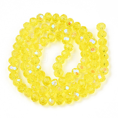 Electroplate Glass Beads Strands EGLA-A044-T6mm-L29-1