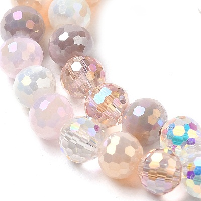 Electroplate Glass Beads Strands EGLA-C007-01B-1