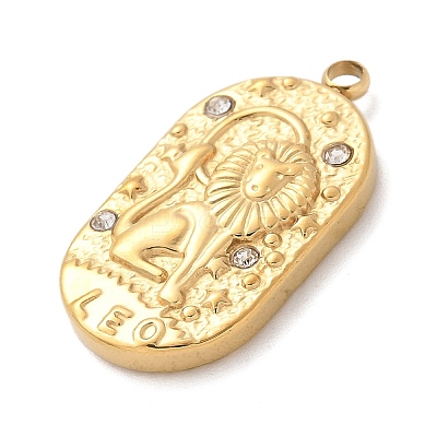 304 Stainless Steel Pendants STAS-F349-03G-06-1