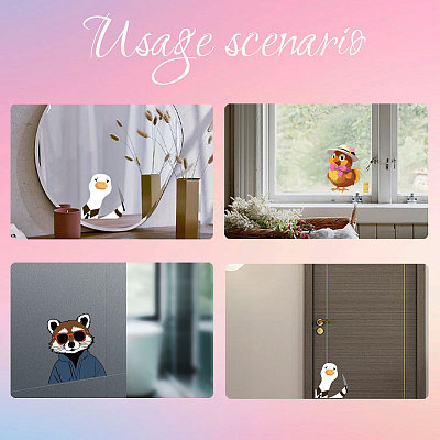 Waterproof Reflective Plastic Mirror Stickers DIY-WH0668-004-1