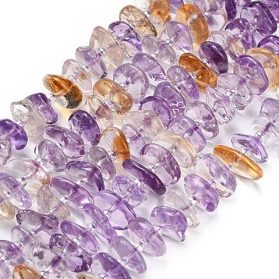 Natural Ametrine Beads Strands G-Z124-A02-01-1