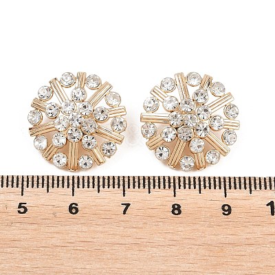 1-Hole Alloy Rhinestone Shank Buttons FIND-XCP0003-53-1