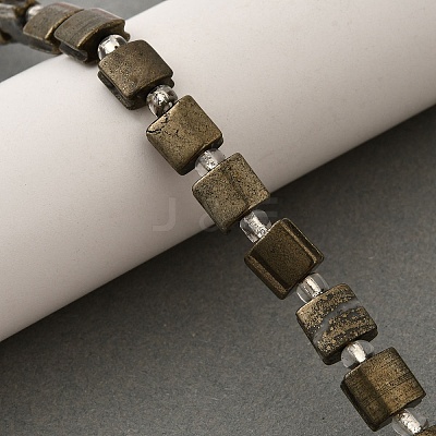 Natural Pyrite Beads Strands G-Z087-D02-1