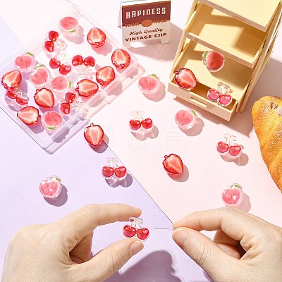 30Pcs 3 Styles Transparent Acrylic Beads MACR-CJ0002-41-1