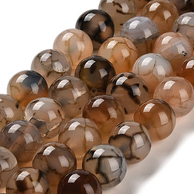 Natural Dragon Veins Agate Beads Strands G-H290-A01-01A-1