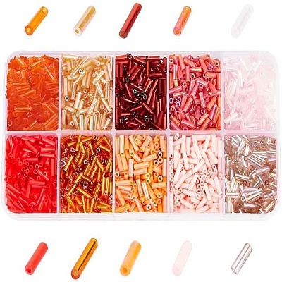 10 Style Glass Bugle Beads SEED-HY0001-05A-1