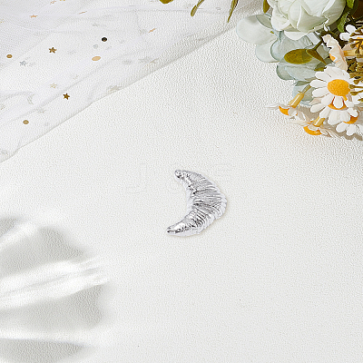 1Pc Alloy Croissant Brooch Pin JEWB-LP0005-14P-1