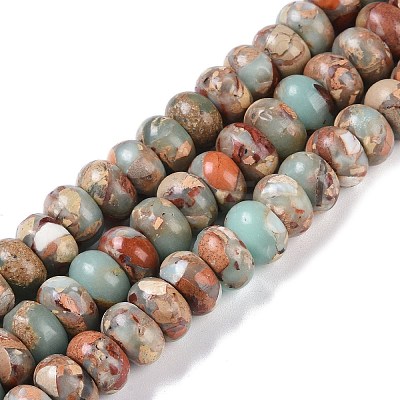 Dyed Synthetic Imperial Jasper Beads Strands G-P529-E01-A03-1