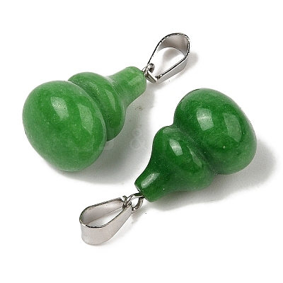 Dyed Natural White Jade Pendants G-B127-03P-18-1