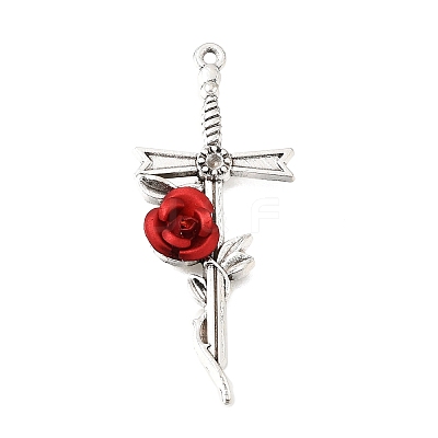 Alloy Plastic Pendant Rhinestone Settings AL-CBA5334-04AS-1