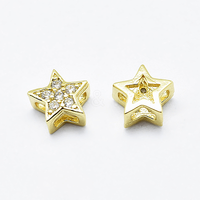 Brass Micro Pave Cubic Zirconia Pendants X1-ZIRC-G130-09G-NR-1