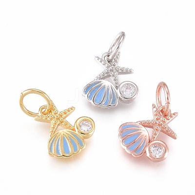 Brass Charms ZIRC-L070-79-1