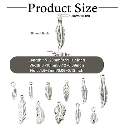 11Pcs 11 Styles 304 Stainless Steel Pendants STAS-CJ0003-40-1