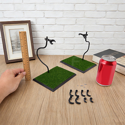 Adjustable Plastic Action Figure Display Holder ODIS-WH0030-317B-1