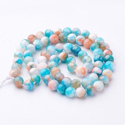 Natural Persian Jade Beads Strands G-D434-6mm-16-1