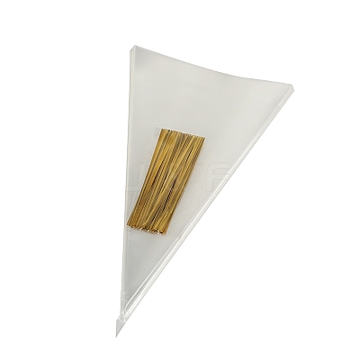 50Pcs Triangle Plastic Candy Bags LS-CON-PW0002-002C-1