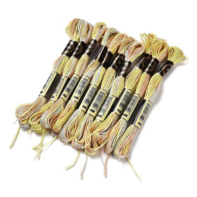 10 Skeins 6-Ply Polyester Embroidery Floss OCOR-K006-A53-1