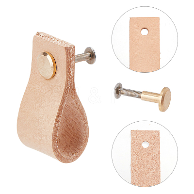 Rectangle Leather Drawer Handles AJEW-WH0251-71E-1