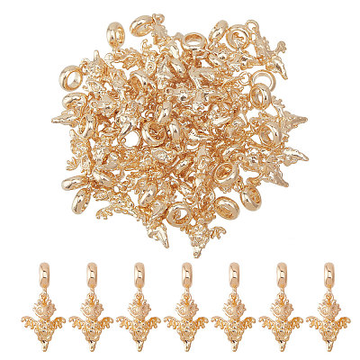 36Pcs Alloy European Dangle Charms MPDL-CA0001-06G-1