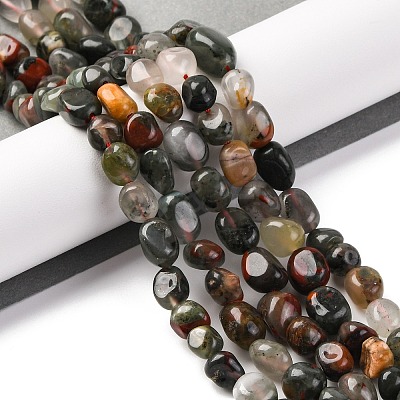 Natural Africa Bloodstone Beads Strands G-G146-A22-01-1