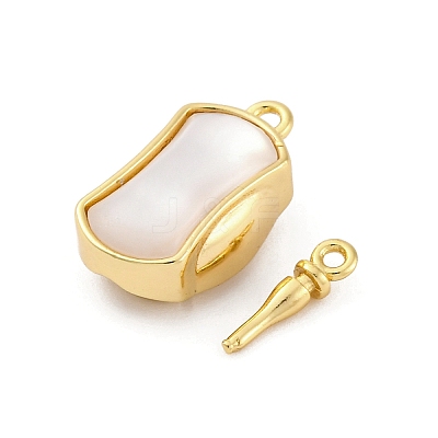 Rectangle Brass Box Clasps KK-P291-48G-02-1