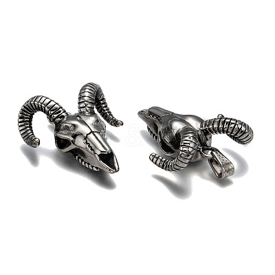 Cattle Skull 304 Stainless Steel Big Pendants X-STAS-M206-100AS-1