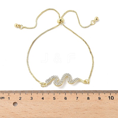 Aloy Rhinestone Slider Bracelets LS-BJEW-H206-02G-1