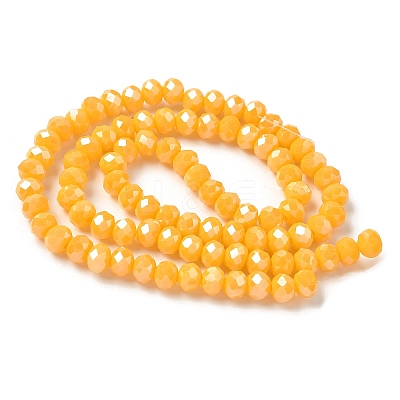 Opaque Solid Color Glass Beads Strands EGLA-XCP0001-19-1