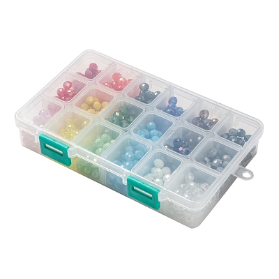 18 Colors Electroplate Glass Beads EGLA-JP0002-03B-8mm-1