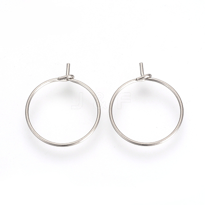 Tarnish Resistant 304 Stainless Steel Hoop Earrings STAS-R071-41-1