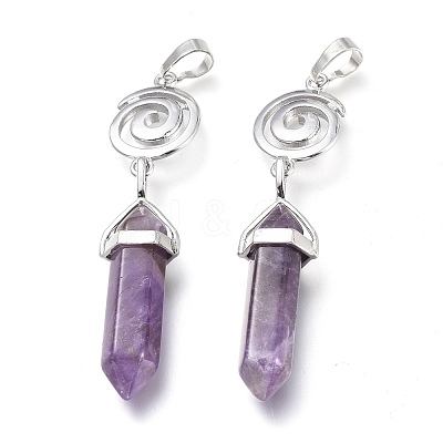 Natural Amethyst Pointed Big Pendants G-D0021-01P-06-1