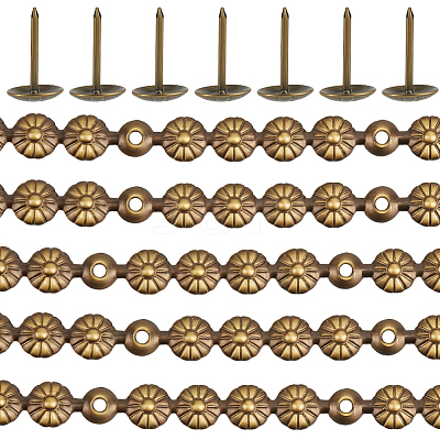 5Bags Flower Iron Decoration Strip FIND-GF0008-41A-AB-1