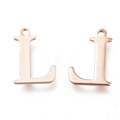 PVD Vacuum Plating  304 Stainless Steel Charms STAS-H112-L-RG-1