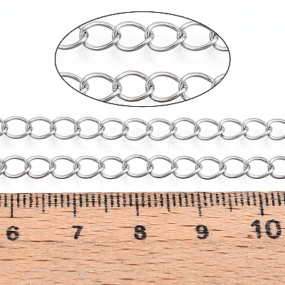 Tarnish Resistant 304 Stainless Steel Curb Chains CHS-S007-001P-1