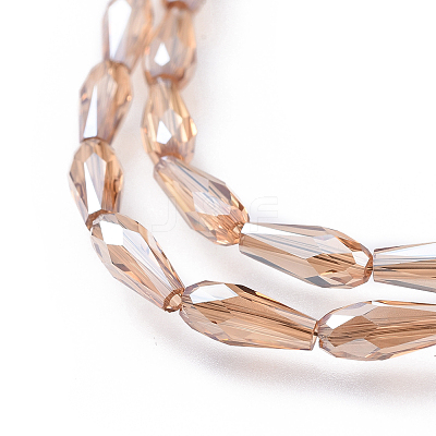 Electroplate Glass Beads Strands EGLA-L015-PL-A02-1