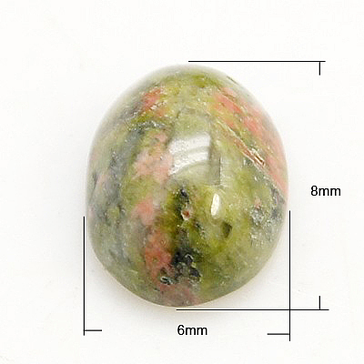 Mixed Gemstone Cabochons X-G-H1596-8x6x3mm-M-1