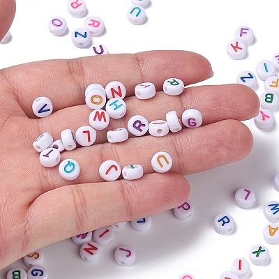 Opaque White Acrylic Beads MACR-N012-01-1