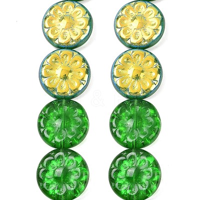 Czech Pressed Glass Beads GLAA-I061-48D-1
