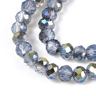 Electroplate Glass Beads Strands X-EGLA-A034-J4mm-S07-1
